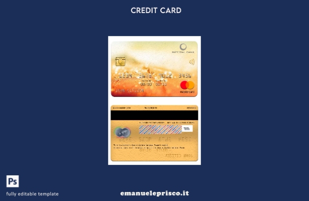 modello di mastercard della South Africa Imperial Bank in stile verificato